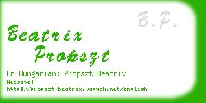 beatrix propszt business card